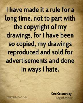 Kate Greenaway - I have made it a rule for a long time, not to part ...