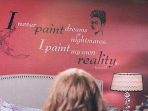 Writing on Bay’s bedroom wall above, and her bedroom below is ...