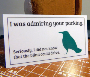 Bad parking notes from Etsy. I think I need some of these and I would ...