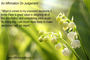 affirmation quote about judgement