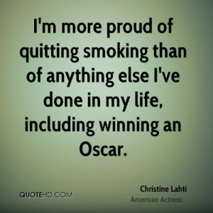 Quitting smoking is hard