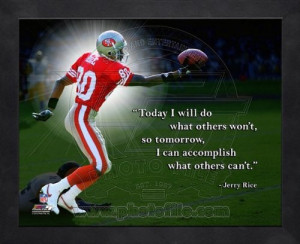Jerry Rice San Francisco 49ers Pro Quotes Framed 8x10 Photo at Amazon ...