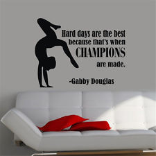 Gymnastics Quotes Room Decor Hard Days Are The Best Wall Stickers ...