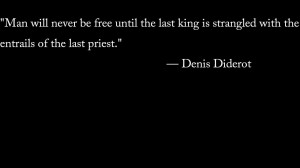 Denis Diderot anarchy atheism black background quotes wallpaper