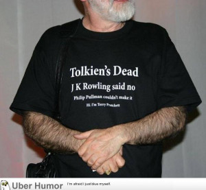 RIP Terry Pratchett, always wore this shirt to conventions.