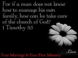 Your marriage is your first ministry.