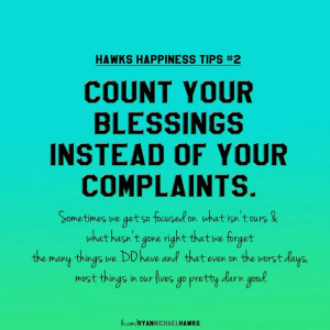 Hawks Happiness Tip #2: Count Your Blessings Instead of Your ...