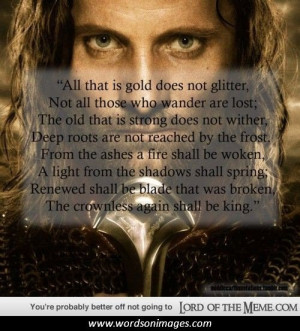 Lord of the rings movie quotes