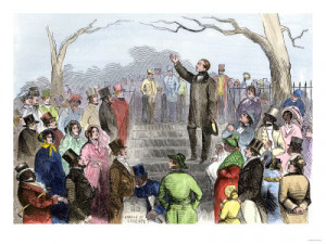 Wendell Phillips Speaking Against Slavery on Boston Common, 1850s ...