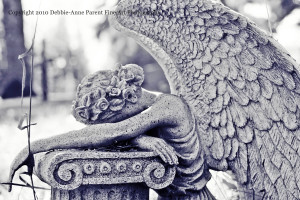 my home i photographed these three angel statues they are part of my ...