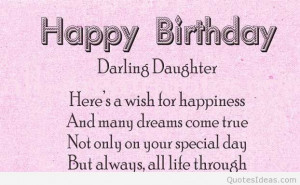 Happy birthday to my special daughter, sayings, quotes and messages ...