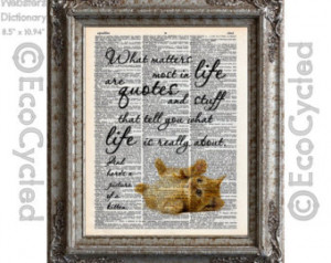 Inspirational Quo te on Vintage Upcycled Dictionary Art Print Book Art ...