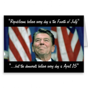 Reagan 4th of July Card