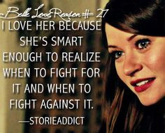 Reasons to love Belle - she's smart enough to realize when to fight ...