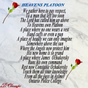 Poems for Police Officers killed in the line of Duty.