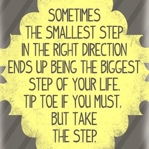 ....both great reasons to take that small step in the right direction ...