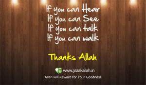 Islamic quotes thanks to Allah SWT