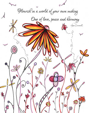 Inspirational Floral Ladybug Dragonfly Daisy Art With Uplifting Quote ...