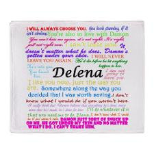 Delena Quotes Throw Blanket for