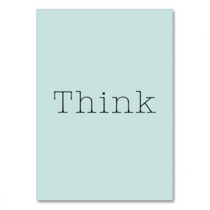 Think Quotes Blue Aqua Inspirational Thought Quote Business Cards