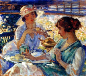 Two Women Having Tea,