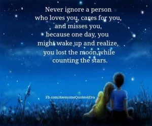 Never ignore...