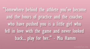 Mia Hamm-play for her