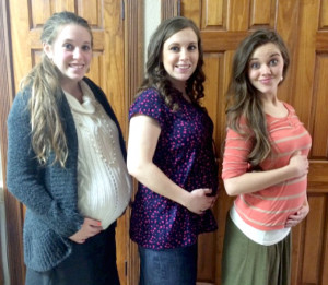 Pregnant Anna, Jill, and Jessa Duggar. (Photo Credit: Instagram)