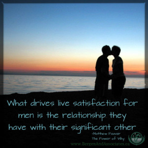 What drives life satisfaction for men is the relationship they have ...