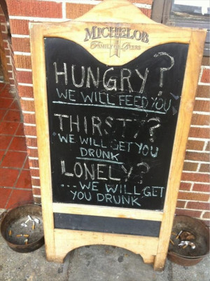 40 Funny and Creative Chalkboard Bar Signs, funny bar signs, funny ...