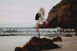 Break up Quote – I will Never let go of you