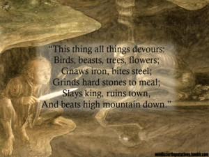 Gollum’s fifth riddle for Bilbo, The Hobbit, Riddles in the Dark