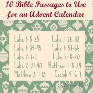 Bible Verses for an Advent Calendar