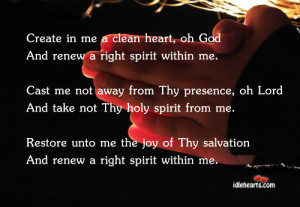 God, Heart, Inspirational, Joy, Lord, Presence, Restore, Right, Spirit