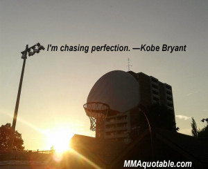 chasing perfection. -Kobe Bryant