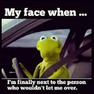 Kermit the Frog & rude drivers