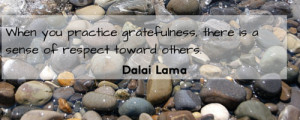 Respect from Gratefulness with the Dalai Lama