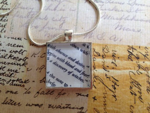 ... Book Quote Pendant Inspired by the All Souls Trilogy by NolaBijoux, $
