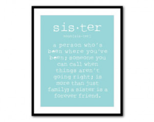 Wall Art - A sister is a person ... Sister Quote - Family Gift ...