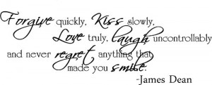 ... that made you smile James Dean inspirational wall quotes art sayings