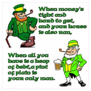 Irish Sayings, Toasts and Ble Poster