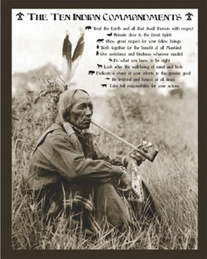 Native American Commandments Motivational Poster