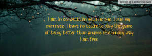 ... with no one i run my own race i have no desire to play the game