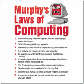Computer Humor: Murphy’s Laws of Computing
