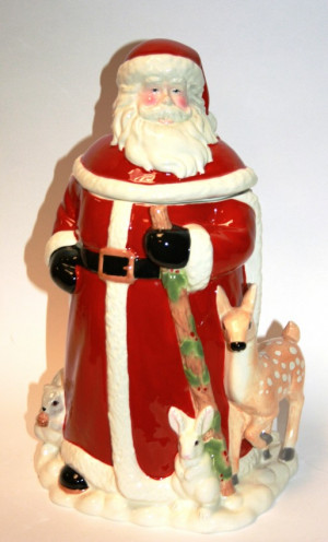 Lenox Holiday Santa Cookie Jar