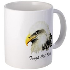 Tough Old Bird Quote with Bald Eagle Mug for