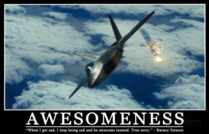 Awesomeness Motivational Funny Barney Stinson Quote Print Poster