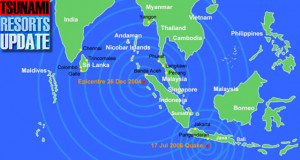 asia tsunami map with 26
