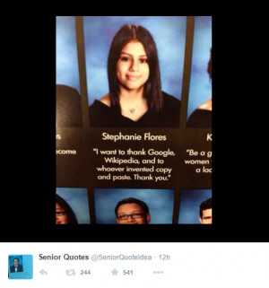 Check out more hilarious quotes from the Class of 2015 (post continues ...