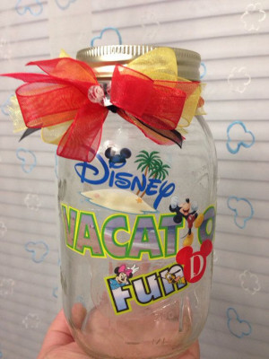 Walt Disney World Vacation Fund Jar on Etsy, $10.00